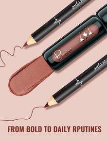 Pudaier 3-Piece Lip Liner And Lip Gloss Set - Matte Lip Liner And Lip Gloss Set, Smooth Application, Precise Lip Contouring, Create Full And Stunning Makeup Look, Perfect Makeup Essential For All Occasions, Ideal Gift For Women - 3PCS SET - View 8