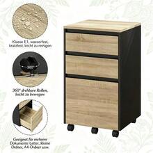 Chic Bedside Cabinet,Mobile Storage Cabinet,Filing Cabinet,Cylindrical Cabinet (Only With Bedside Cabinet) - Natural Color - View 6