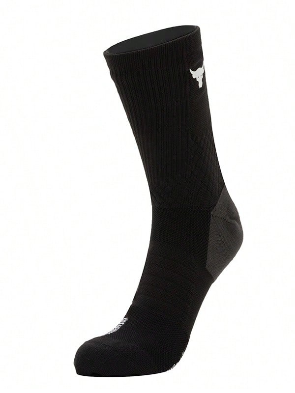 Under Armour Unisex Sports Socks ROCK UA AD PLAYMAKER 1PK MID Comfortable, Breathable, Dry, Lightweight Casual Socks 1376230-001 - Black - View 1
