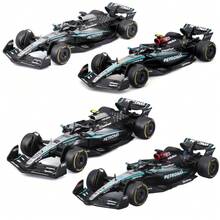 Burago Formula 1 Mercedes-F1 窗盒模型車,12.5cm,黑色與銀色 - 彩色 - 查看 2