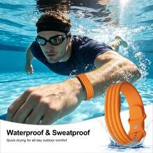 Sports Silicone Watch Band Compatible With Air Fitness Tracker, Soft Breathable Sport-Friendly Replacement Strap, Unisex Waterproof Wristband For Air Screenless Fitness Tracker - one-size - View 6