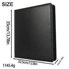 Premium ZIP Trading Card Binder Album Folder-12 Pocket 480 Card Leather-Covered - A - View 9