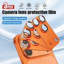 Yezodawee Camera Lens Protector Film For IPhone 17 Pro Max/17 Pro, Shatter-Resistant, Strong Adhesion, Compatible With Phone Cases, Metal Tempered Glass Rear Camera Screen Protector, 4 Colors Available (Blue/Silver/Orange/Transparent) - 3PCS - View 16