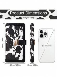 Pomelo Best Dompet Panjang Kulit PU Motif Sapi Terbaik Pomelo dengan Pemblokir RFID, 12 Slot Kartu, Jendela ID, Gesper untuk Wanita, Dompet Kecil untuk Wanita - MultiWarna - View 2