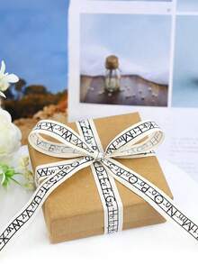 5 Yards/Roll Back To School Campus Letter Ribbon DIY Craft Material, Suitable For Classroom Student Stationery Decoration, Back To School Teacher's Day Gift Wrapping Material, Youthful And Vibrant Gift Wrapping Ribbon - Multicolor - View 3