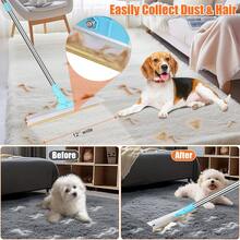 The Silicone Mop Can Remove Water Stains From The Floor, Clean Up Garbage And Hair, And Also Clean Glass. A Portable Cleaning Tool! Suitable For Areas Beneath Furniture And Large Areas. Length 120 Cm, Scraper Width 50 Cm. - Magic Silicone Broom - View 3