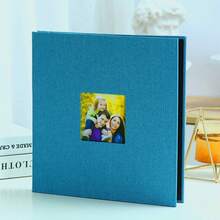 1pc Self-Adhesive Photo Album 3x5 4x6 5x7 8x10 Scrapbook 40 Blank Pages Linen Cover DIY Photo Album With Metal Pen - Linen Photo Album With Window - View 13