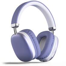 Tagry Auriculares Bluetooth, Auriculares Inalámbricos Ajustables, Compatibles con Teléfono/Computadora/Tableta, Plateado - Púrpura malva - Ver 11