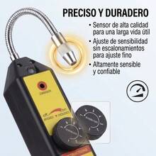 Freon, Halogen, Refrigerant Gas Leak Detector For R11, R22, R134a, R410a, R1234yf, SF6 (HFCs, CFCs, HCFCs And Blends) - Yellow - View 4