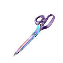 1/3pcs Scissors Set, Sharp Stainless Steel Fabric Craft Scissors, Comfortable Soft Grip Handle, Multi-Purpose Cutting Tool For Sewing, Tailoring, Embroidery, Scrapbooking, Office, Home, Art DIY, Iridescent Titanium Coated, Sewing Gift - A- electroplating color - View 8