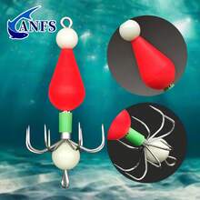 ANFS 5pcs Night Glowing Squid Hook Bait With Sharp Stainless Steel Hooks - Ideal For Night Fishing, Perfect Fishing Gift For Angler - Multicolor - View 6