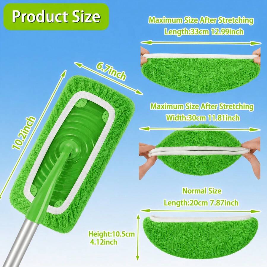 1pc/3pcs/5pcsPacks Reusable Microfiber For Mop Pads, Suitable For Sweeping For Mops (9.84inch-11.02inch) - Dry Cloths And Wet For Mop Cloths For Household Cleaning - Washable Wet Pads For Mopping Floors
