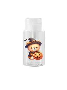 Halloween Ghost Pumpkin Monster Print Push Down Dispenser Bottle, Refillable Clear Plastic Liquid Container For Nail Polish Remover, Makeup Remover - Multicolor - View 14