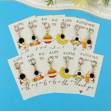 6pcs/12pcs Astronaut Keychain Set, Moon Landing Souvenir, Planet Keychain, Backpack Charm. Unisex, Couple Keychain; Event Souvenir, Packaging Decoration. Suitable For Daily, Vacation And Party, Gift, Astronomy Enthusiast Gift - Multicolor - View 6