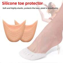 2 Pairs High Heel Toe Protectors, Toe Pads, Gel Toe Sleeves, Reusable Women's Toe Covers, Breathable Forefoot Metatarsal Gel Ballet Sock Pads, Foot Pain Relief Blister Prevention, Essential For Dance And Sports - Multicolor - View 3