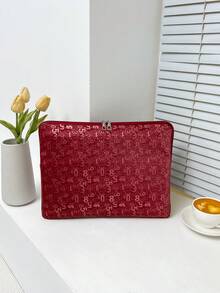 1pc Laptop Case Heart Style Tablet Bag, Suitable For 10/11 Inch , 13/14 Inch, 15/15.6 Inch Laptop Sleeve - Red - View 3