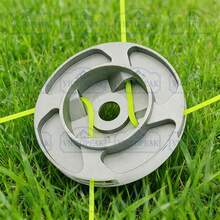 1pc 109mm Diameter One-Click Threading Anti-Collision Wear-Resistant Anti-Jamming Integrated Die-Cast Aluminum Alloy Natural Color Aluminum Disk Mower Head, Universal Lawn Mower Accessory For Garden, Farm, Mountain, Yard, All-Season Weeding And Land Clearing - Grass Trimmer Head (Natural Aluminum Disc) - View 2