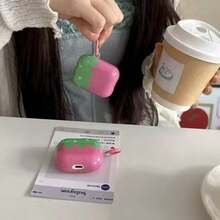 Cute Portable Fresh Strawberry Earphone Case - Multicolor - View 2