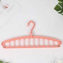 1pc 11-Hole Magic Folding Clothes Hanger Storage Rack, Multi-Functional Non-Slip Plastic Portable Hanging Clothes Closet System, Closed Storage Capacity 3.2 Cubic Feet, Lightweight - Multicolor - View 9