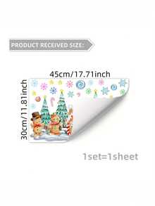 1pc Creative Christmas Gingerbread Man Window Stickers, Christmas Glass Decorations, PVC Static Cling Stickers, Home Decor, Shop Window Decorations, Suitable For Decorating Living Rooms, Kitchens, And Store Windows - Multi-color - View 7