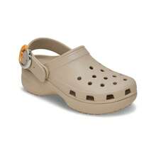 Crocs Sandal Bakiak Berongga Klasik Model Awan dengan Hiasan Warna-warni, Sandal Berlubang Hak Tinggi, Sepatu Pantai untuk Wanita - Anggur manis berwarna cokelat - View 2