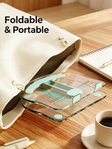 1pc Foldable Phone/Tablet Stand, 360° Rotating Adjustable Angle, Suitable For Smartphones And Tablets (Up To 12 Inches), Sturdy Metal Construction, Exquisite Christmas/New Year Gift - Multicolor - View 5
