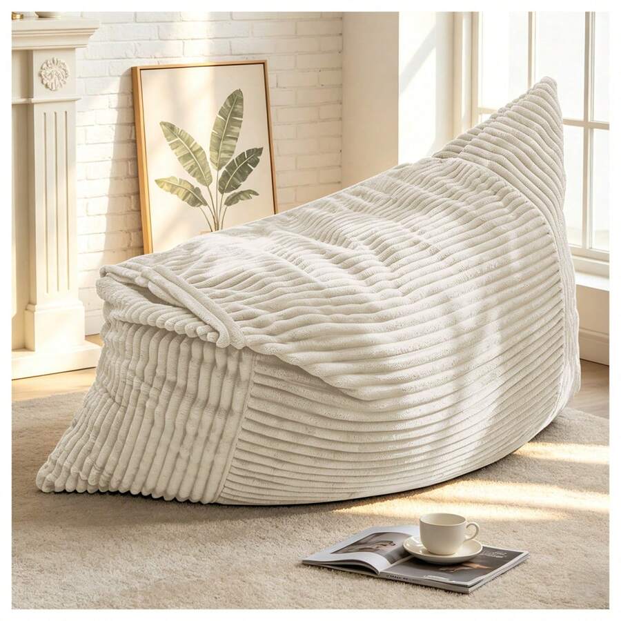 Bean Bags - 白色 + 法蘭絨 - 查看 1