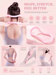1pc Yoga Ring Pilates Circle Home Yoga Ring Fitness Equipment Stretching Ring Shoulder Expansion Back Shaping Magic Ring - A - View 4