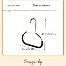 6pcs Set (1 Main Hook Bracket + 5 Hangers) 5-In-1 Foldable Hanger, Multi-Layer Space-Saving Closet Organizer With Non-Slip Pads, Suitable For Jackets, Pants, Sweaters, Scarves, Skirts, Back To School College Essentials - Multicolor - View 9