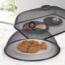 1pc Reusable Metal Mesh Cover - 11.81 Inch Dome-Shaped BBQ Picnic Camping Insect Net Cover - Durable Outdoor Tabletop Fly Protection Net, Black Picnic Food Guard Net - Multicolor - View 6