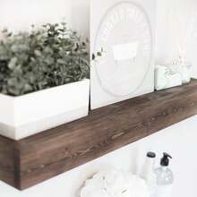 Wooden Floating Shelf,Floating Shelves,Farmhouse Room Decor,Rustic Floating Shelf,Ledge Shelf,Bracket Shelf,Modern Home Decor Shelves - View 5