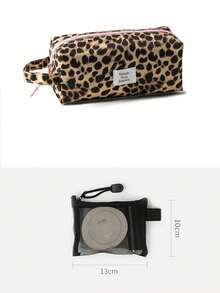 Leopard Print Travel Storage Bag, Lightweight Travel Organizer, Multi-Size Large Capacity Cosmetic Bag, Toiletry Bag, Clothing Storage Bag - Multicolor - View 12