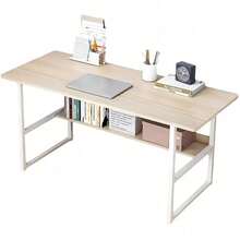 Computer Desk, Office Desk, 80*40*72 Cm, Modern Style, For Study, Bedroom, Living Room, Wood/Rustic Brown - Wood - View 7