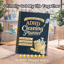 مخطط تنظيف ADHD (مجلد حلزوني) - جدول تنظيف ملون، مخطط يومي/أسبوعي/شهري/سنوي، قائمة مهام التنظيف، مناسب للمنزل، تخطيط إنتاجية ربة المنزل وسجلات التنظيف - متعدد الألوان - مشاهدة 4