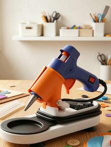 Multifunctional Universal Hot Glue Gun Holder, Compatible With Multiple Glue Gun Models, With Drip Tray, Cable Storage Box And Screw/Small Parts Storage Compartment, Keeps Your Workspace Organized - Multicolor - View 5