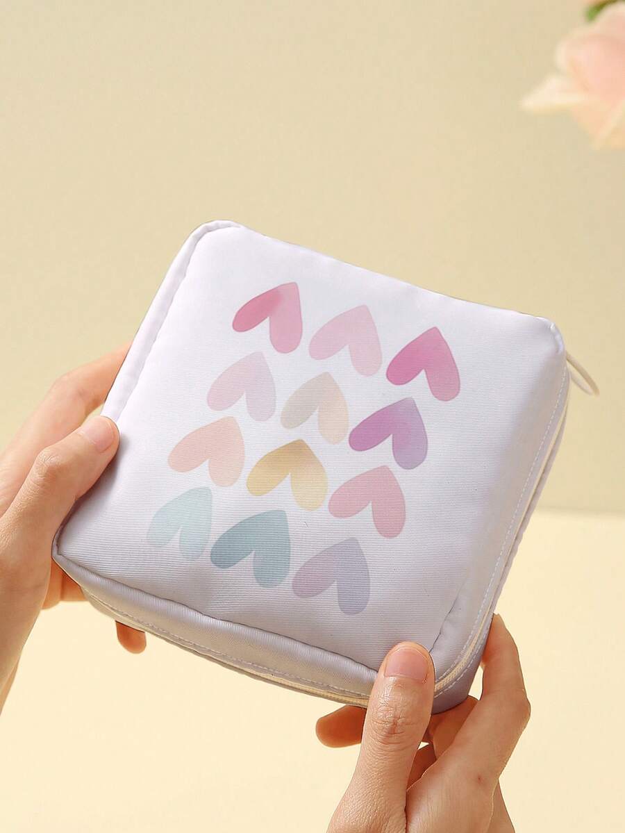 1 buah Tas Penyimpanan Pembalut Wanita Motif Lucu, Dompet Koin, Tas Penyimpanan, Tas Kosmetik, Tempat Kartu, Tas Penyimpanan Earphone, Dapat Menyimpan Koin, Kartu, Aksesoris, Kunci, Tas Penyimpanan Multifungsi - MultiWarna - View 1