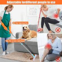 The Silicone Mop Can Remove Water Stains From The Floor, Clean Up Garbage And Hair, And Also Clean Glass. A Portable Cleaning Tool! Suitable For Areas Beneath Furniture And Large Areas. Length 120 Cm, Scraper Width 50 Cm. - Magic Silicone Broom - View 6