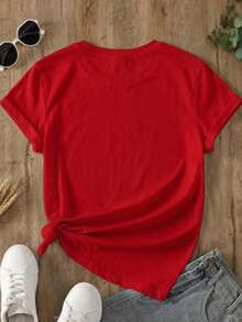 Women T-Shirts - Red - View 2