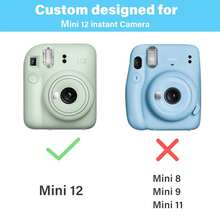 Mini 12 Compatible Transparent Protective Case With Back Pocket + Colorful Shoulder Strap, Clear Crystal Shell Protective Cover, Easy Installation PV Shell, Anti-Yellowing, Anti-Drop, Anti-Scratch Photography Camera Protective Accessory - View 7