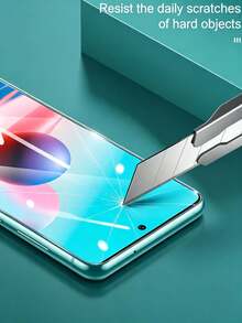 2pcs Tempered Glass Screen Protector, Compatible With Xiaomi/POCO Phones, Bubble-Free, Easy Application, Durable, Smooth Touch, Like Bare Screen. Screen Protector, Suitable For Birthday/Easter/Family/Friends Gift, Unisex. Waterproof, Shockproof, Anti-Drop, Anti-Scratch, Anti-Fingerprint. - Clear - View 3