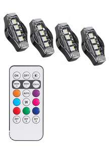 4/2pcs Wireless LED Strobe Lights With Remote Control, USB Rechargeable, 8-Color High Brightness Waterproof Anti-Collision Warning Lights, Suitable For Cars, Motorcycles, Drones, Trucks, Bicycles (Activate Before Use, Unplug After 2 Seconds Of Powering On) - Airplane Lights - View 15