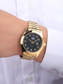 RICECGO Jam Tangan Pria, Aksesori Fashion, Cocok untuk Bisnis, Perjalanan dan Pemakaian Sehari-hari, Pilihan Hadiah Sempurna untuk Pria - Emas - View 6