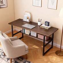 Computer Desk, Office Desk, 80*40*72 Cm, Modern Style, For Study, Bedroom, Living Room, Wood/Rustic Brown - Brown - View 1