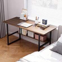 Computer Desk, Office Desk, 80*40*72 Cm, Modern Style, For Study, Bedroom, Living Room, Wood/Rustic Brown - Brown - View 4