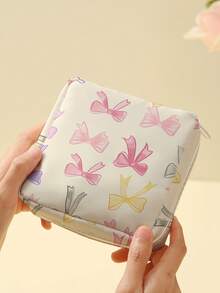 1 buah Tas Penyimpanan Pembalut Wanita Motif Lucu, Dompet Koin, Tas Penyimpanan, Tas Kosmetik, Tempat Kartu, Tas Penyimpanan Earphone, Dapat Menyimpan Koin, Kartu, Aksesoris, Kunci, Tas Penyimpanan Multifungsi - MultiWarna - View 9