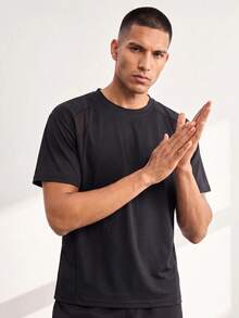 Driftmere Men's Casual Fashion Short Sleeve Shirt, Breathable Patchwork Print, Lightweight & Comfortable For Summer Travel - Black - View 1