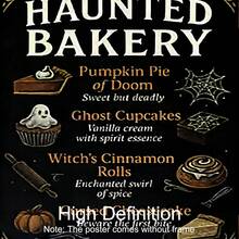 Set Of 2 Halloween Kitchen Canvas Wall Art | Haunted Bakery Witch Coffee Bar Decor For Living Room Frameless - A - View 5