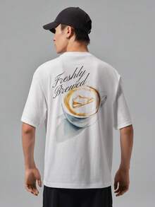 Jordan Kaos Rajut Lengan Pendek Tanpa Kerah AS SNEAKER GFX SS Crew Pria TIF3111-100 - Hitam dan Putih - View 2