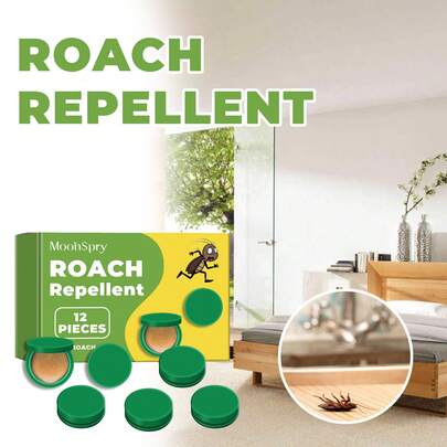 12pcs Cockroach Gel Bait & Roach Killer Indoor For Home, Powerful Roach Repellent Bait Trap,Easy To Use,Cockroach Deterrent Indoor Outdoor For Kitchen Home RV Corner