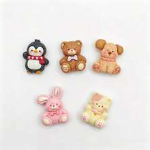 5/8/12pcs Cute Animal Refrigerator Magnets, Resin Penguin Bear Dog Rabbit Cat Refrigerator Stickers, Personalized Refrigerator Stickers, Kitchen Decoration, Home Decoration, Holiday Gifts For Friends, Party Gifts - Multi-color - View 7